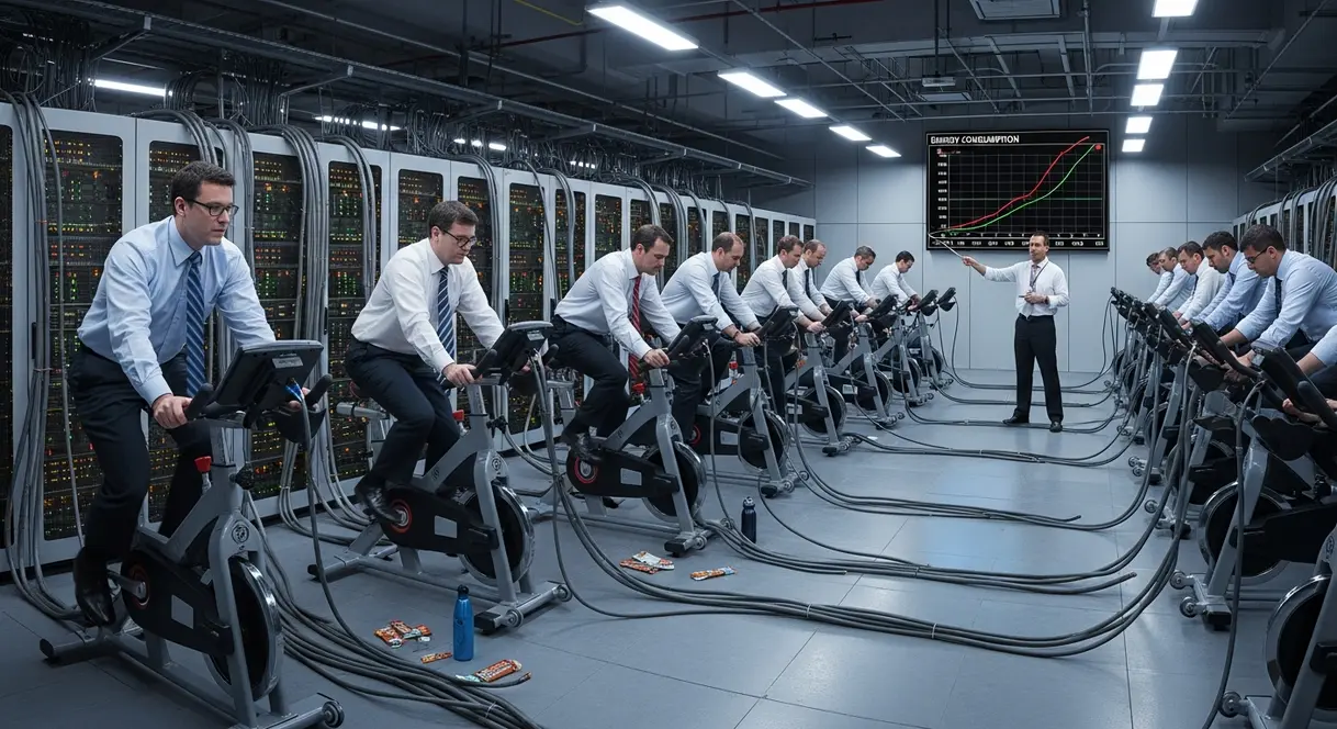 AI Bee Reel: satire-1-1763900108165-google-mandates-employee-stationary-bike-shifts-to