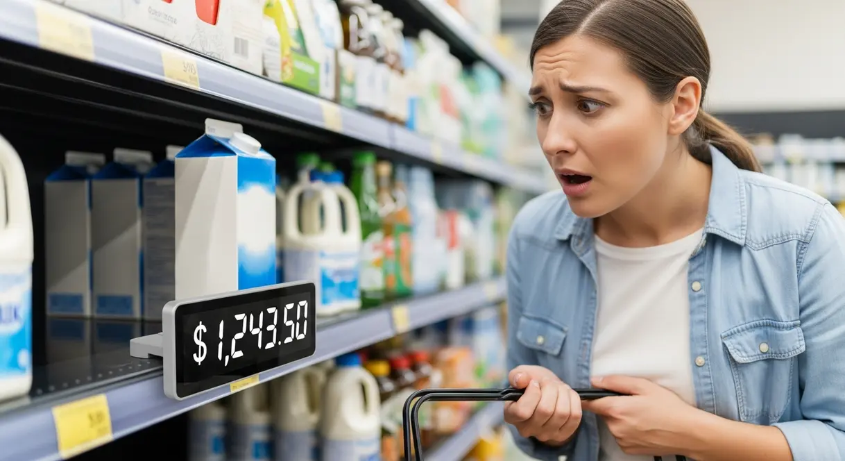 AI satire illustration: New AI Pricing Tool Sets Cost at Exactly Your Account Balance Plus $1