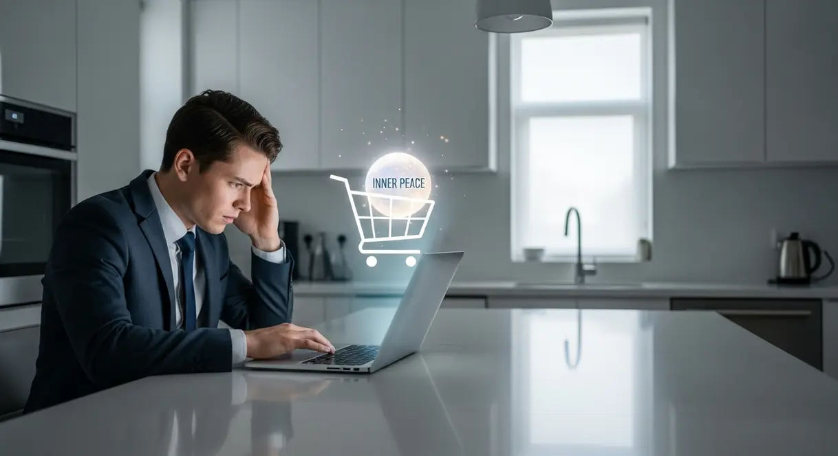 AI satire illustration: ChatGPT Suggests 'Silence' As Top Black Friday Deal To Avoid Crowds