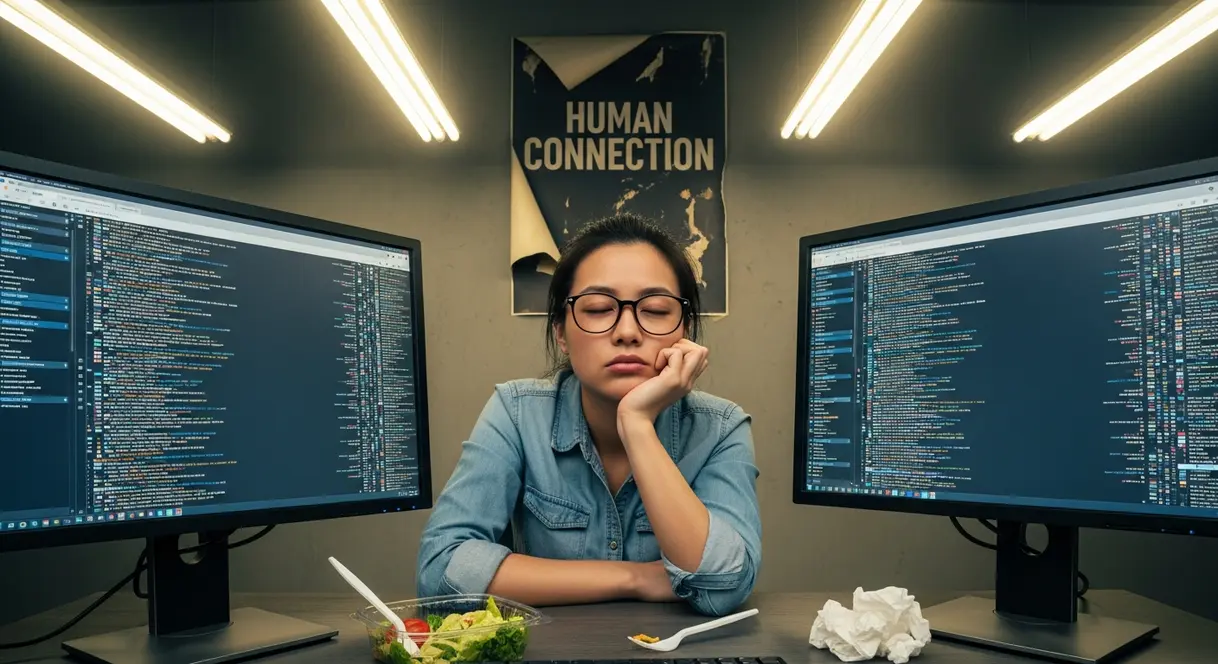 AI satire illustration: Recruiter Uses AI to Screen Candidates Who Use AI to Apply, Neither Human Has Read Job Description
