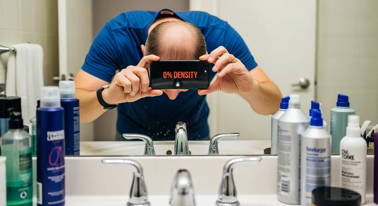 AI satire illustration: New AI confirms what your bathroom mirror has known for years