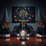AI satire illustration: VCs Determine 2026 Strategy Via Dartboard And Spicy Cheese Dreams