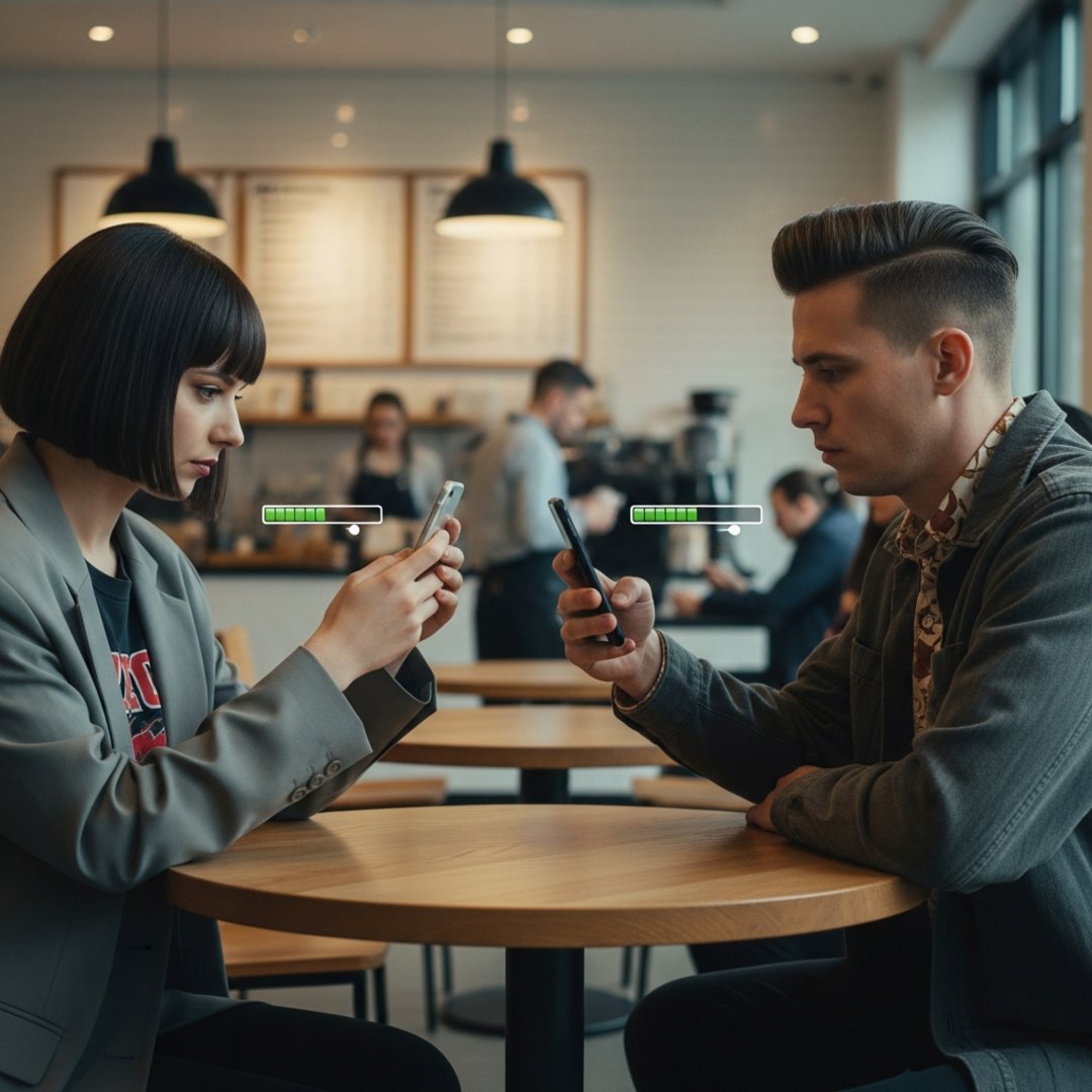AI satire illustration: New App 'Bondr' Requires Users To Scan Stranger's Forehead For Friendship XP
