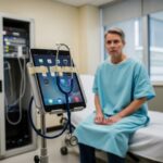 AI satire illustration: OpenAI Chatbot Wears Stethoscope Prescribing System Reboots For Broken Legs