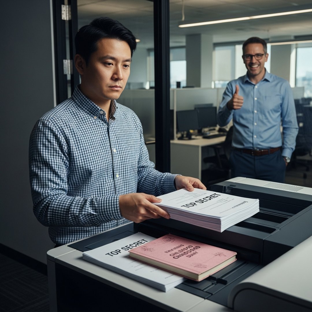 AI satire illustration: OpenAI Improves Data Quality By Asking Contractors To Upload Former Boss's Passwords