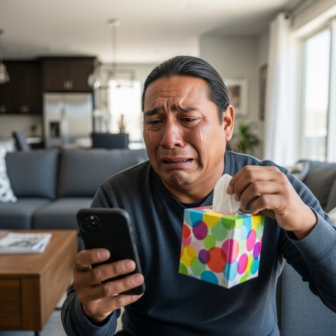 AI satire illustration: ChatGPT Comforts Heartbroken User With Emotional Support Ford Truck Ad