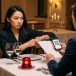 AI satire illustration: Dating App 'Score' Relaunches So You Can Reject Soulmates Based On Credit History