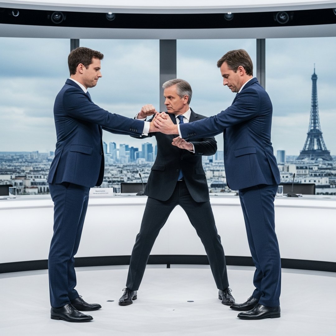 Satirical illustration for: Tech CEOs Claim Holding Hands Would Cause Critical System Failure
