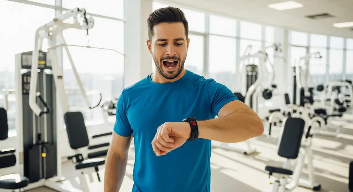 AI satire illustration: Garmin update now vibrates every minute to warn you about stress