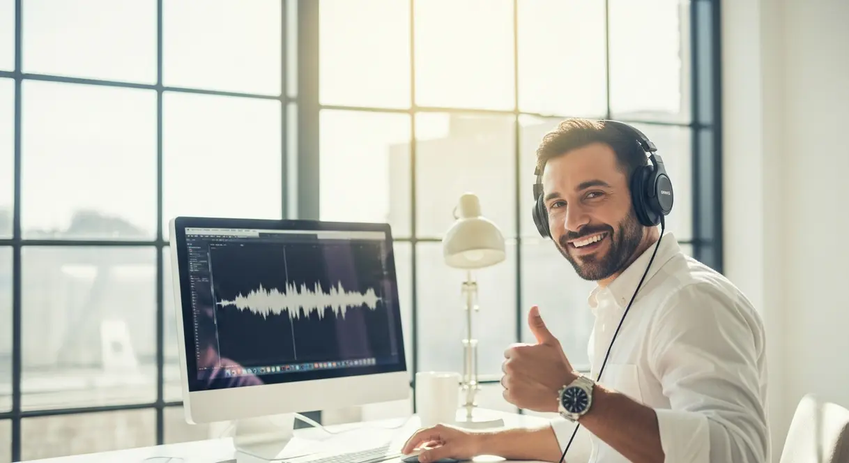 AI satire illustration: Streaming Services Celebrate as Listeners Fail to Identify AI Music