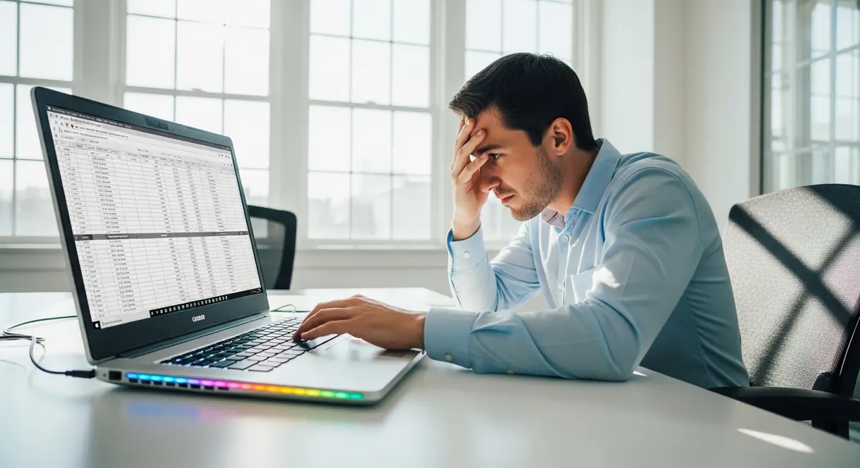 AI satire illustration: Gaming Laptops Rebranded as 'Spreadsheet Accelerators' to Bypass IT Budgets
