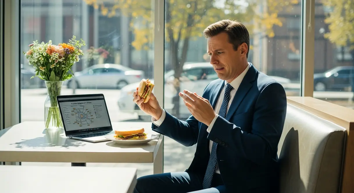 AI satire illustration: Panera Bread Launches Radical 'Edible Food' Beta Program