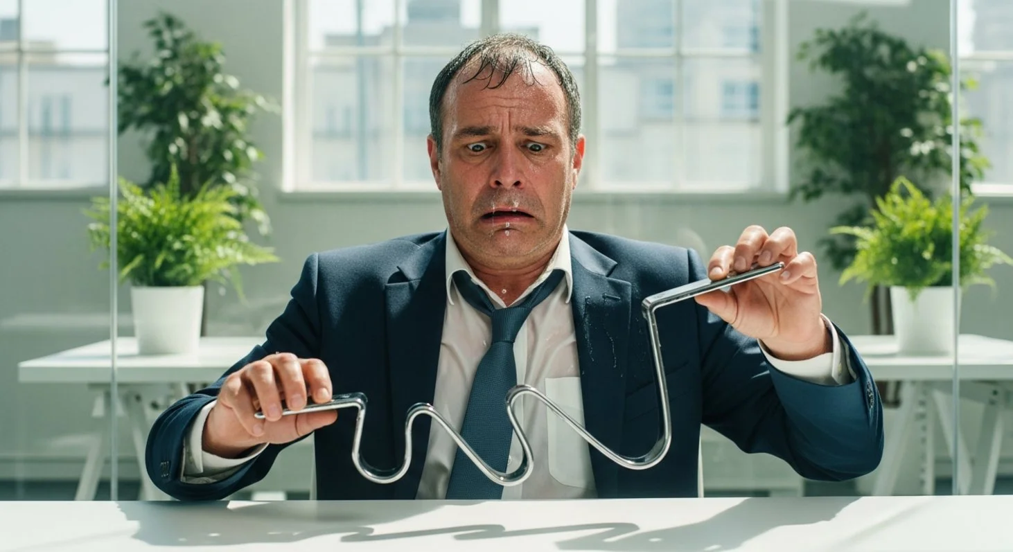 AI satire illustration: Samsung launches $3,000 phone that folds three times for triple the anxiety