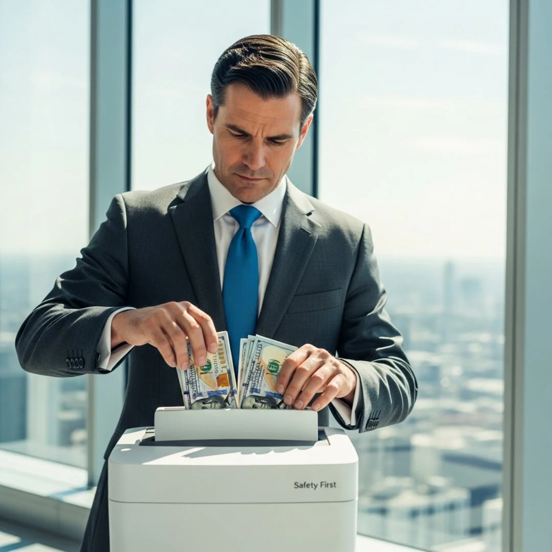 AI satire illustration: Anthropic CEO warns competitors are spending billions 'irresponsibly'