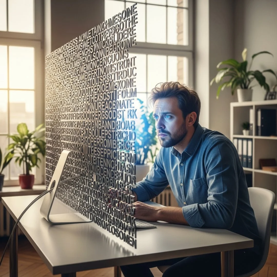 AI satire illustration: Google Replaces Search Links With One Unskippable AI Essay